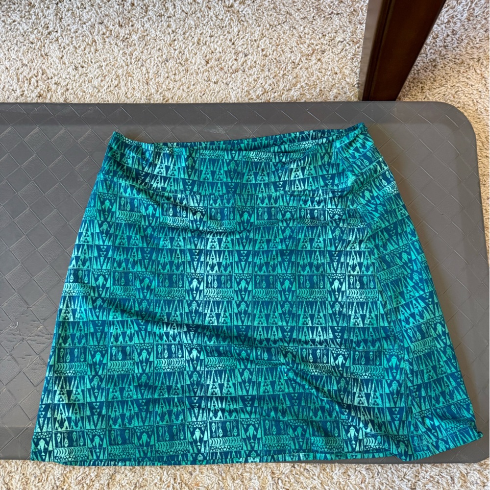 Patagonia Teal Patterned Skirt